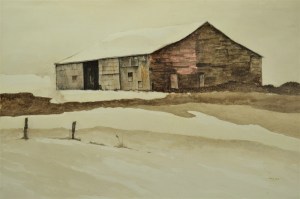 Old Barn in winter